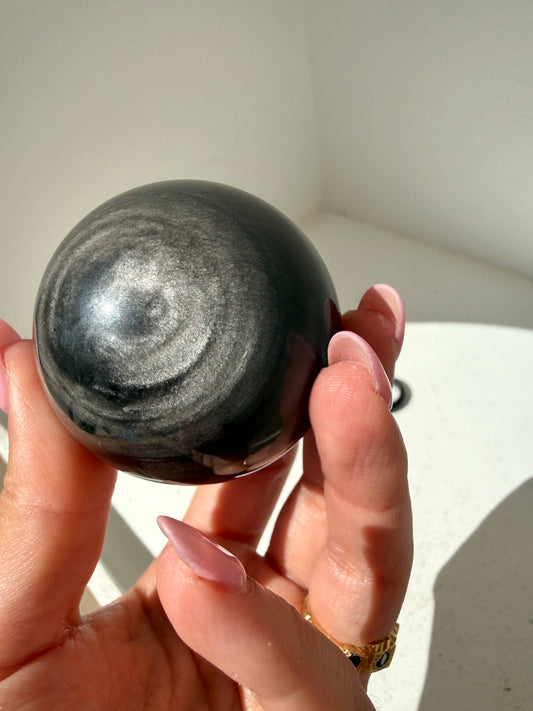 Silver Sheen Obsidian Sphere