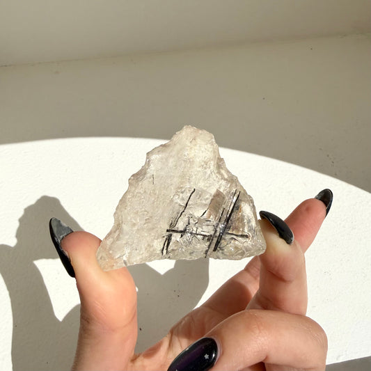 Black Tourmaline In Quartz Rough