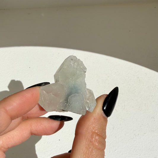 Apophyllite + Heulandite On White Chalcedony Cluster