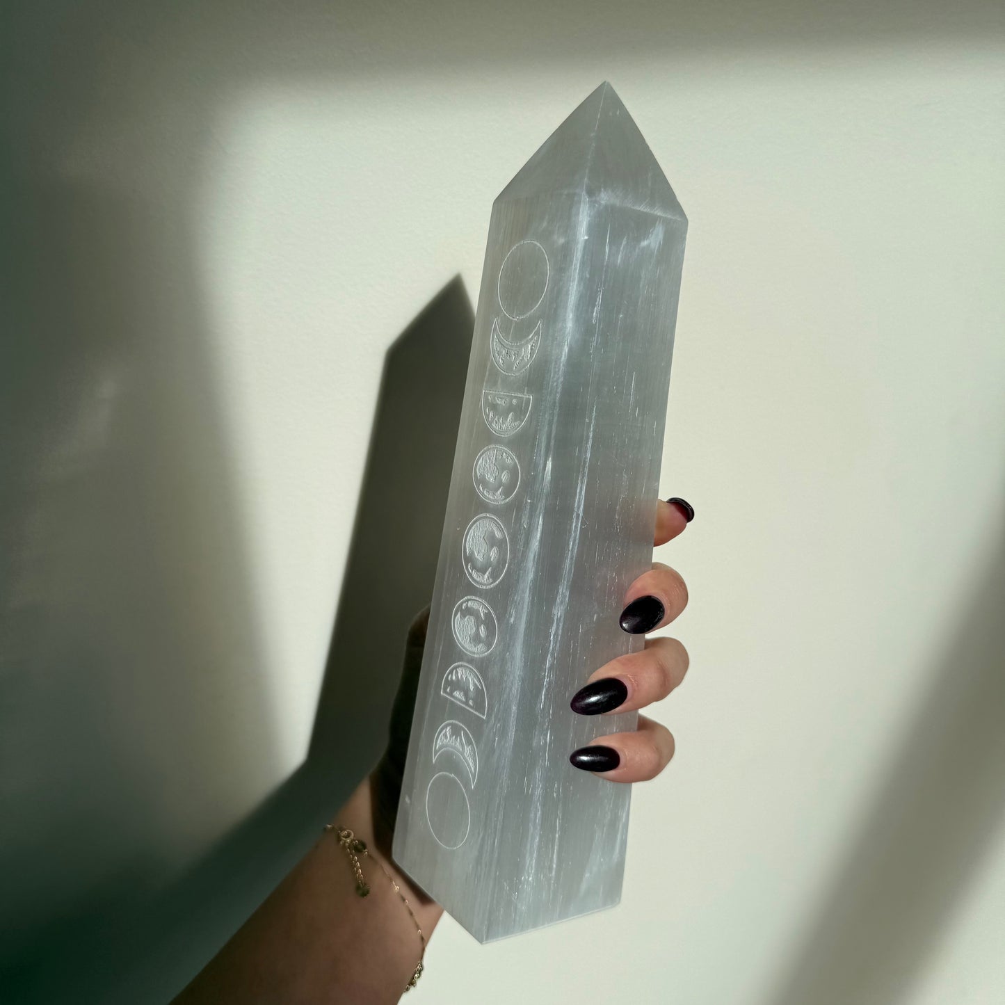 Selenite Moon Point