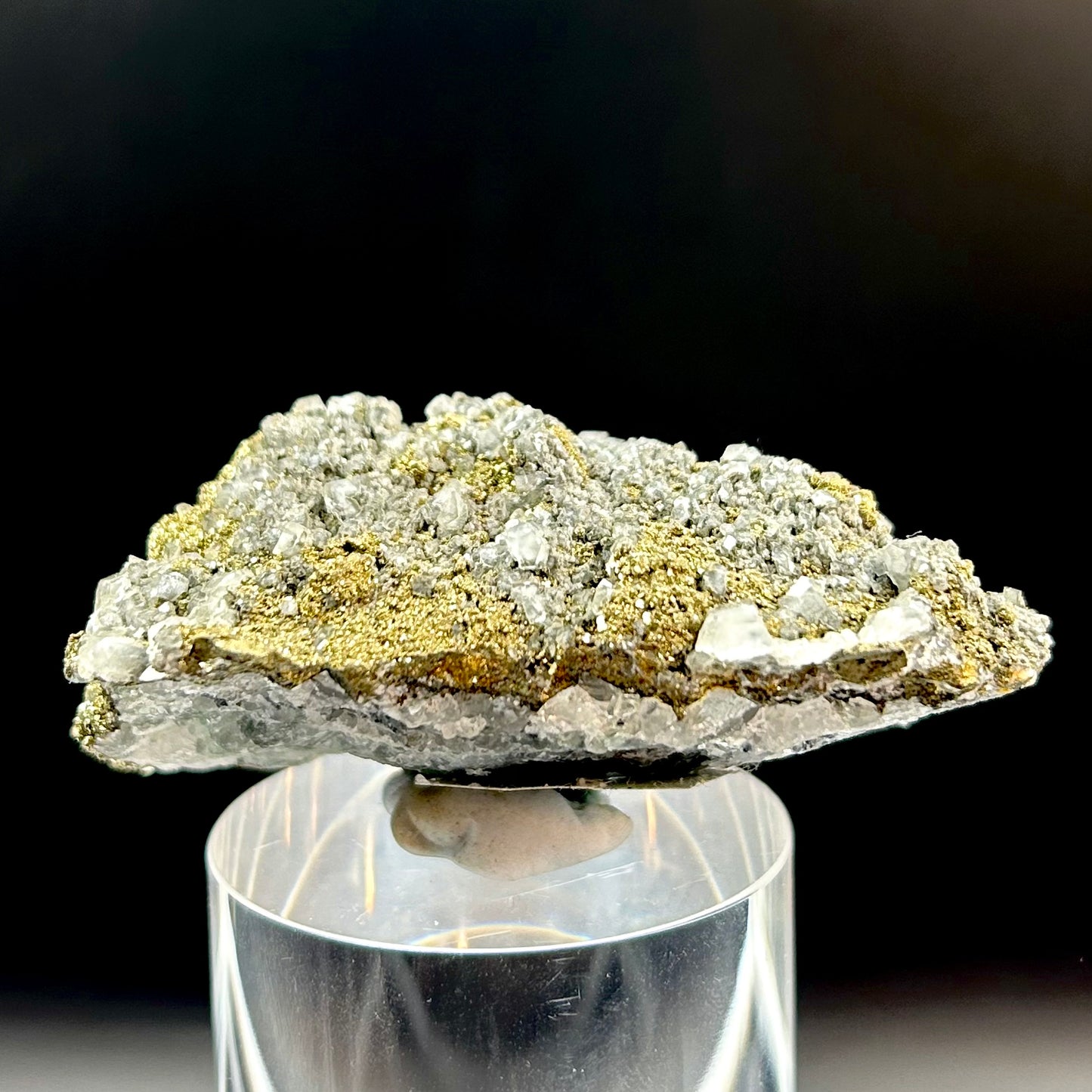 Pyrite On Fluorite Cluster