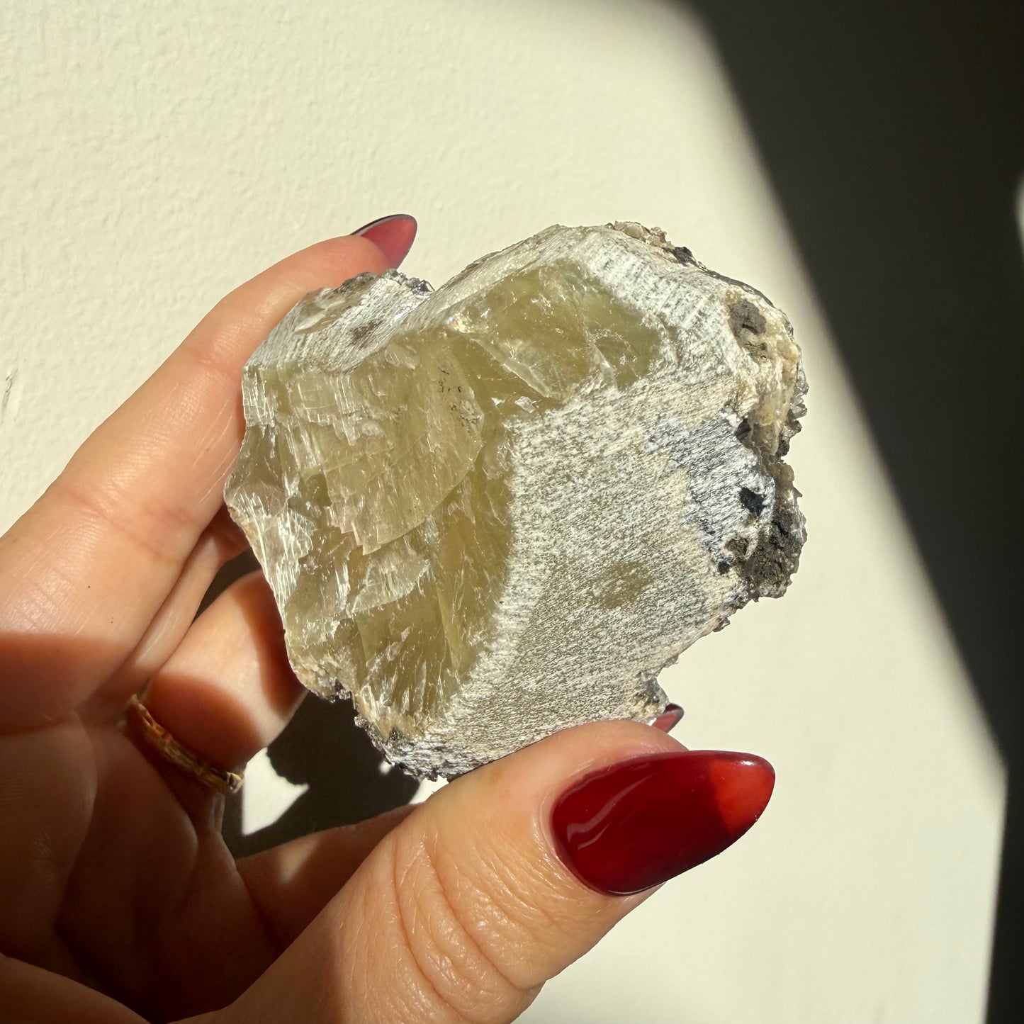 Micro Heulandite + Chalcedony On Calcite Cluster