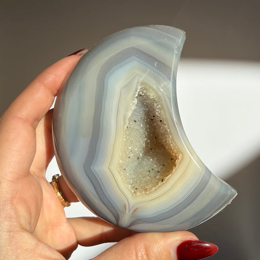 Agate Druzy Moon