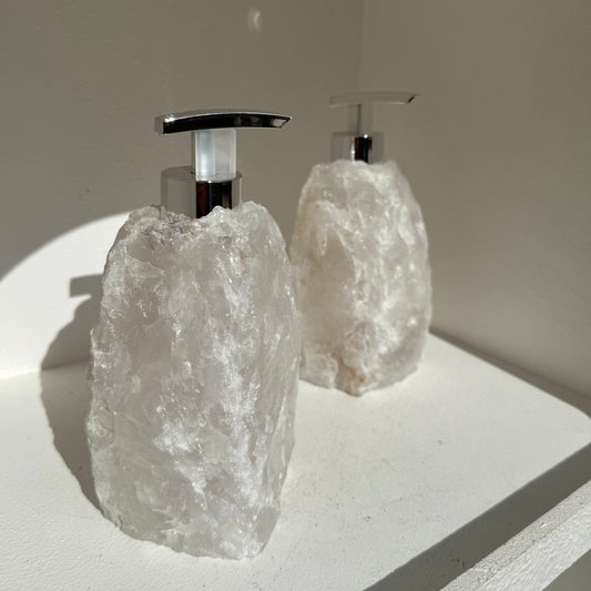Clear Quartz Soap Dispenser