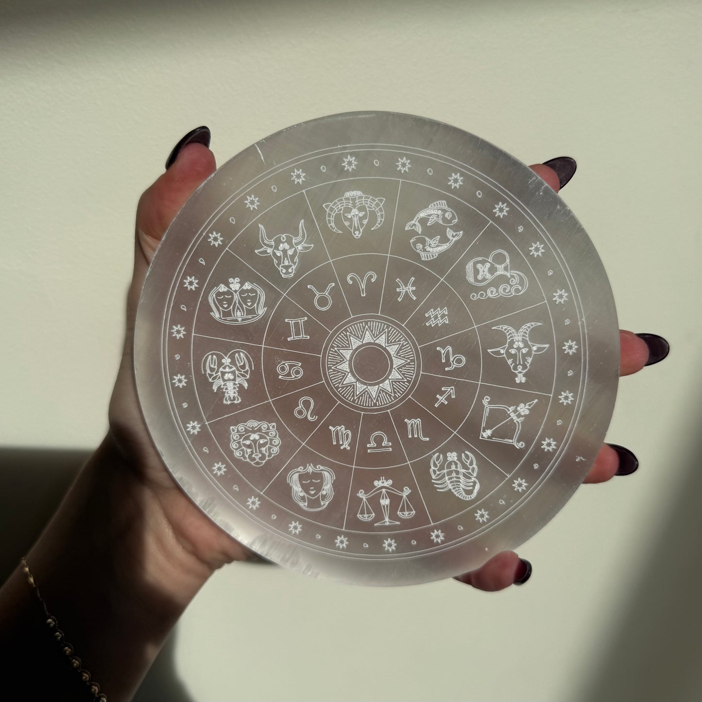 Selenite Zodiac Charging Plate