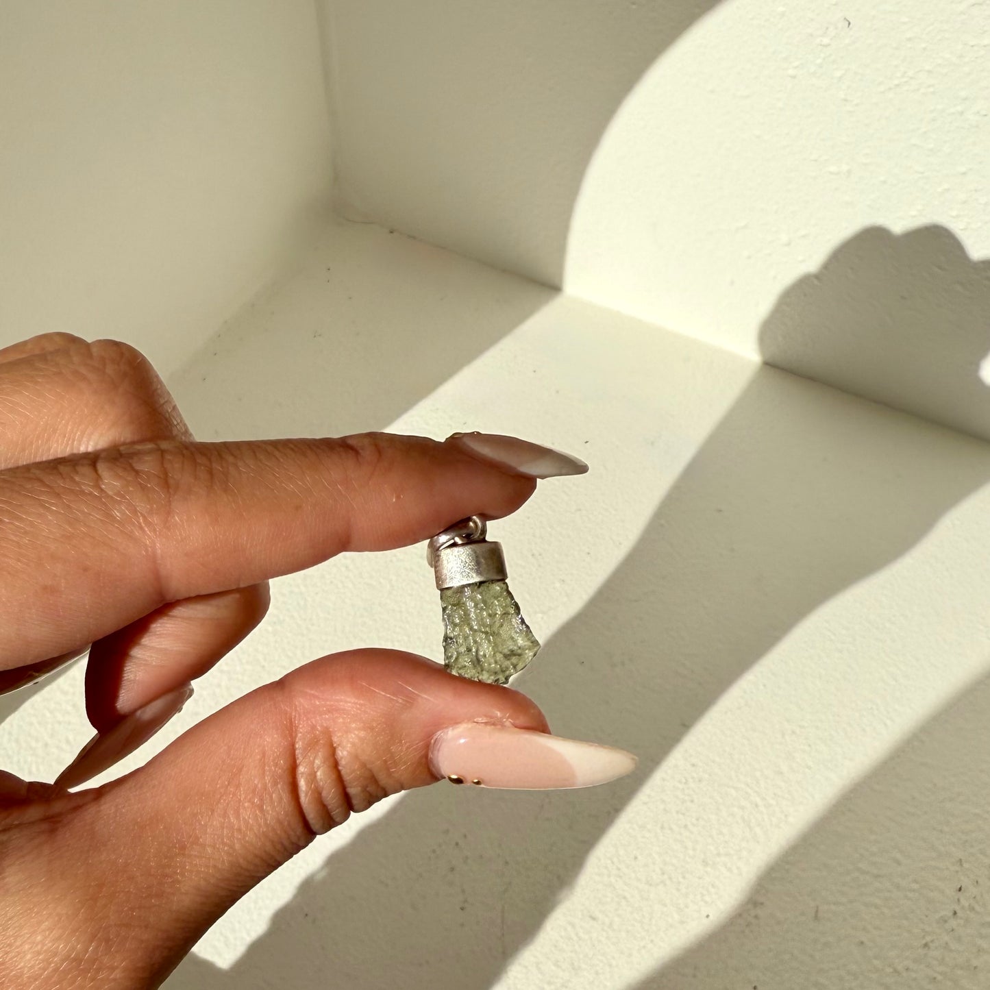 Moldavite Sterling Silver Pendant