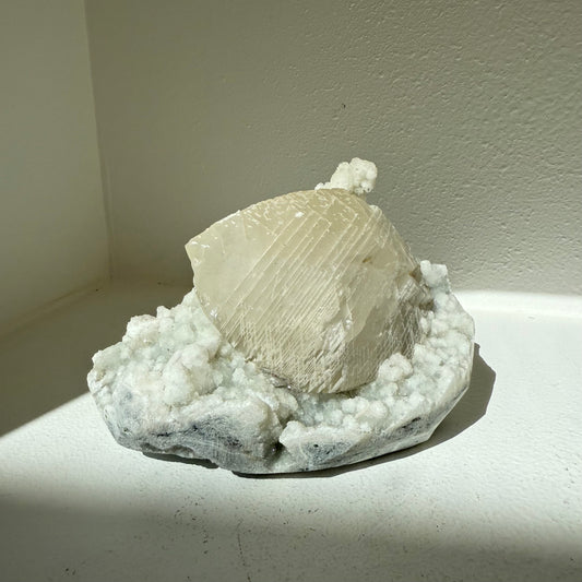Calcite, White Chalcedony Cluster