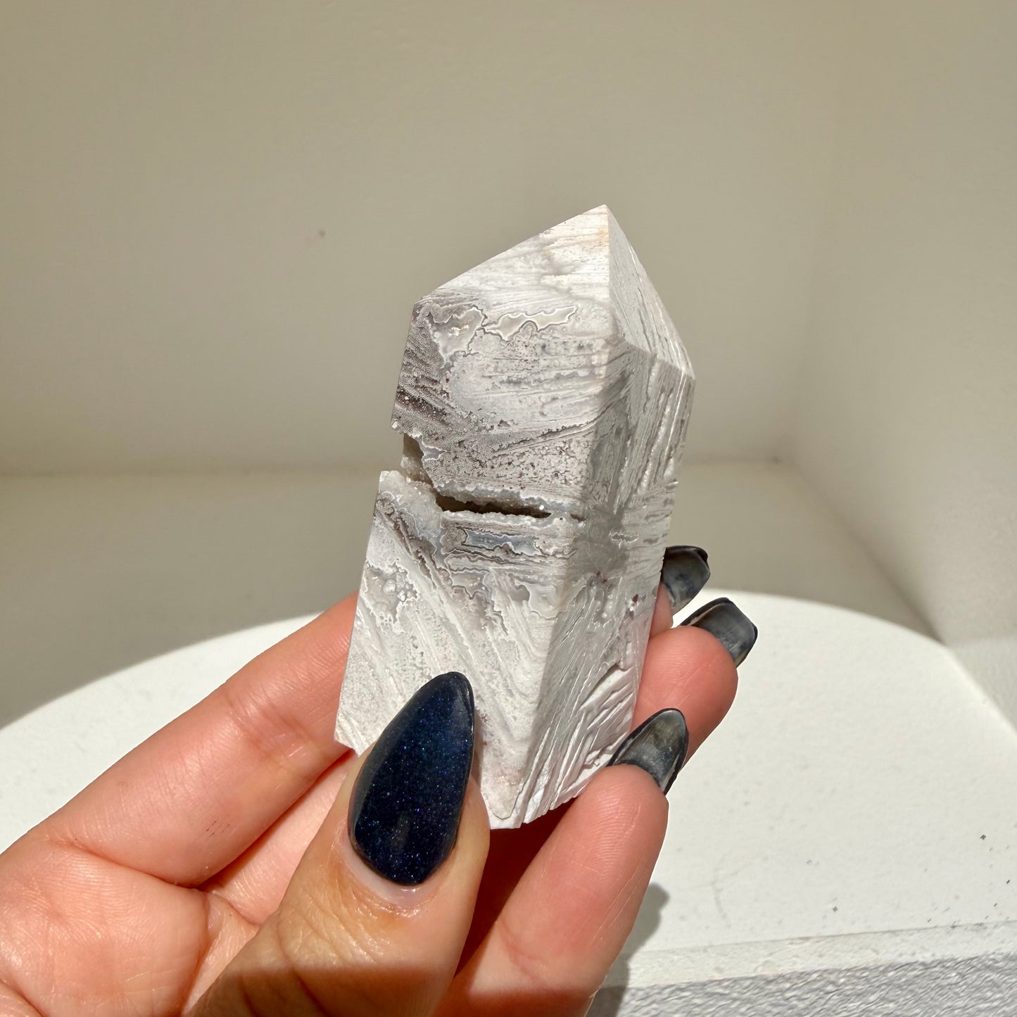 White Aragonite Point