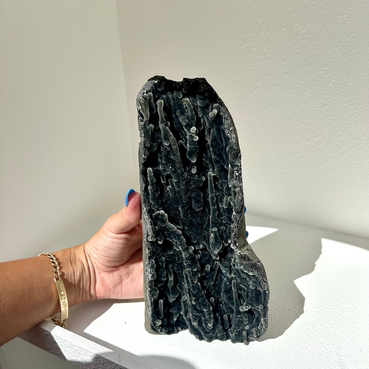 Black Stalactite Chalcedony Freestanding Cluster