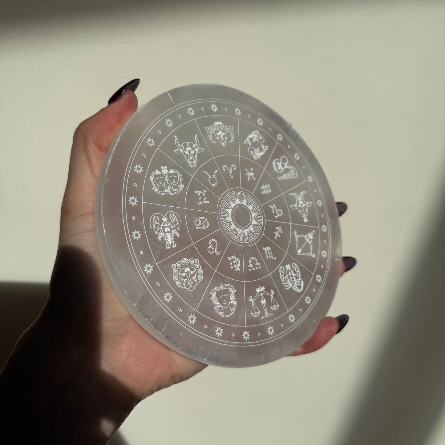 Selenite Zodiac Charging Plate