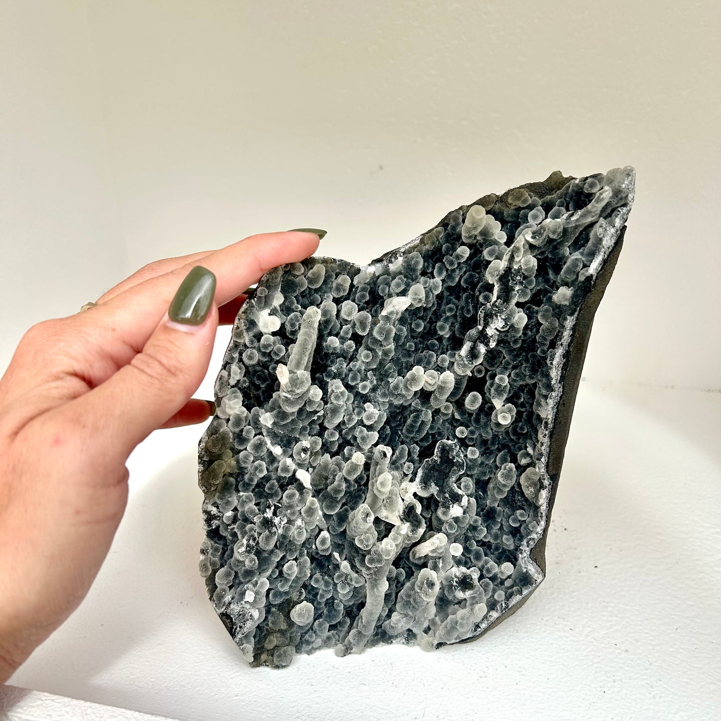 Black Stalactite Chalcedony Freestanding Cluster