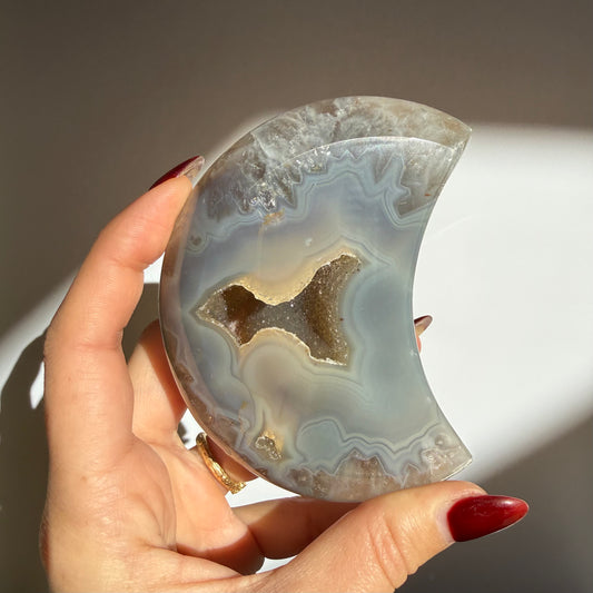Agate Druzy Moon