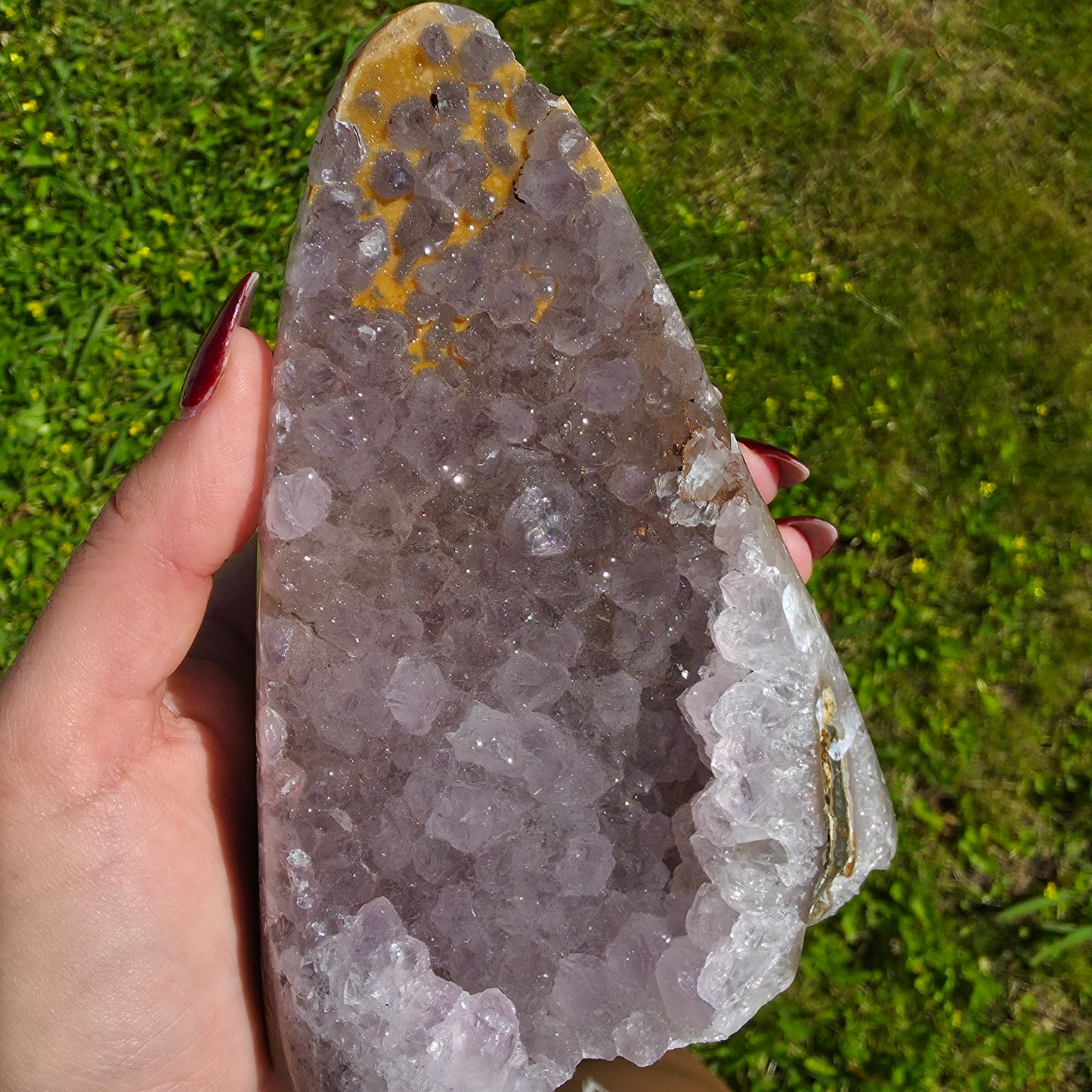 Amethyst Sugar Druzy Cut Base