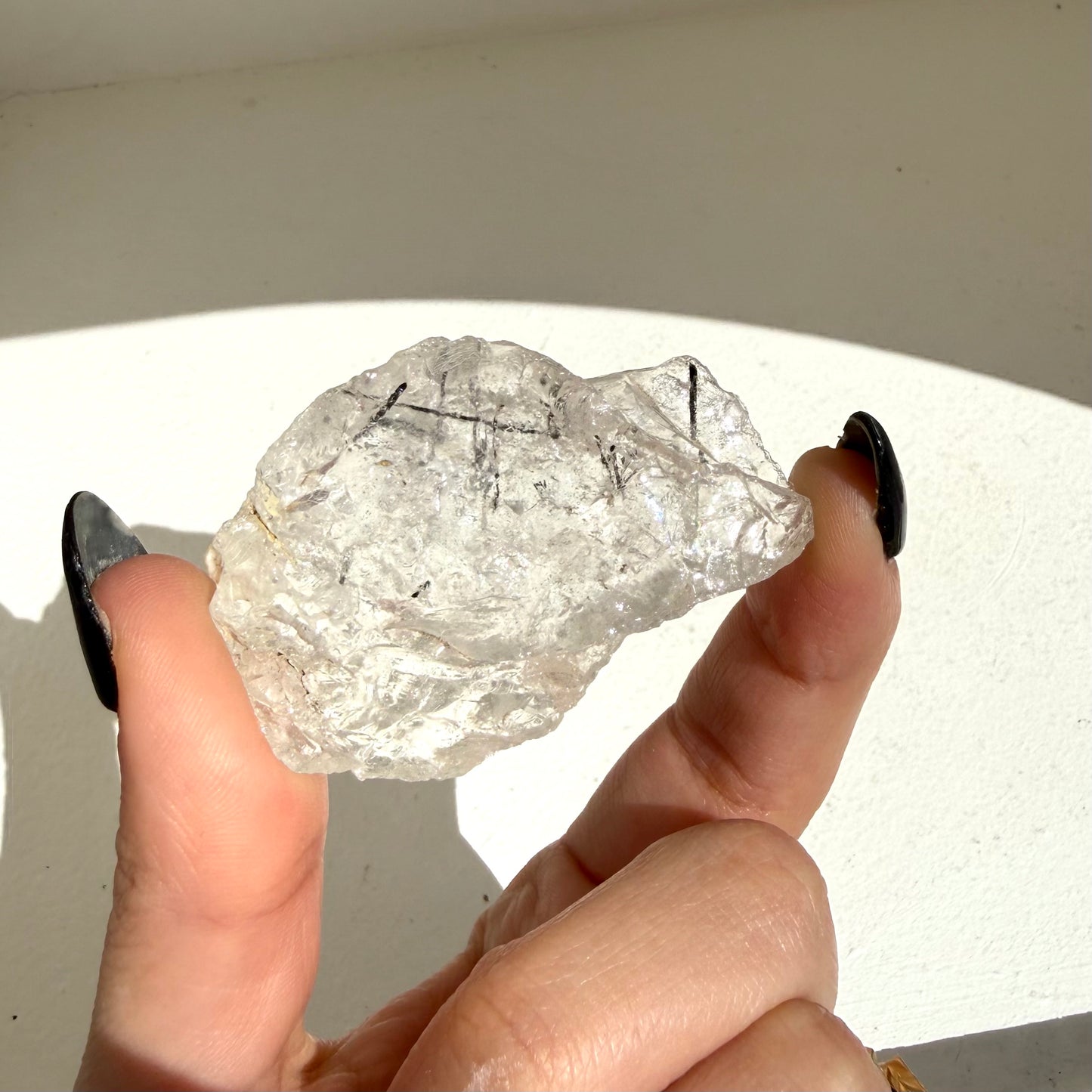 Black Tourmaline In Quartz Rough