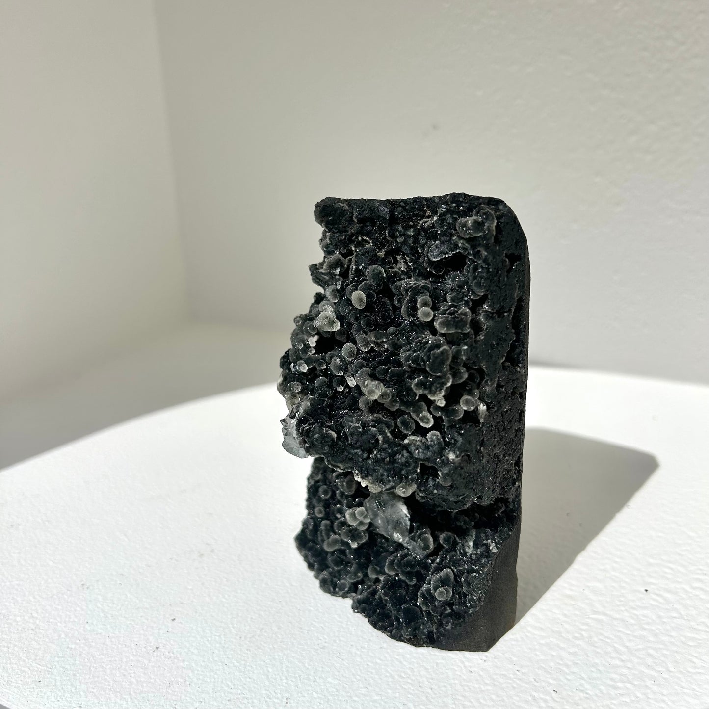 Black Stalactite Chalcedony + Apophyllite Freestanding Cluster