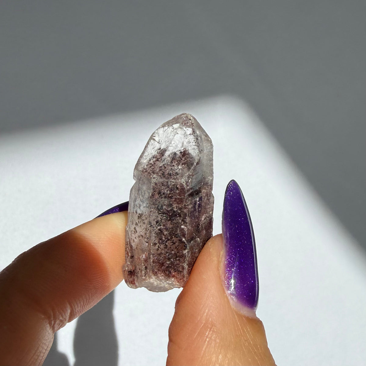 Hematite Phantom Quartz Point