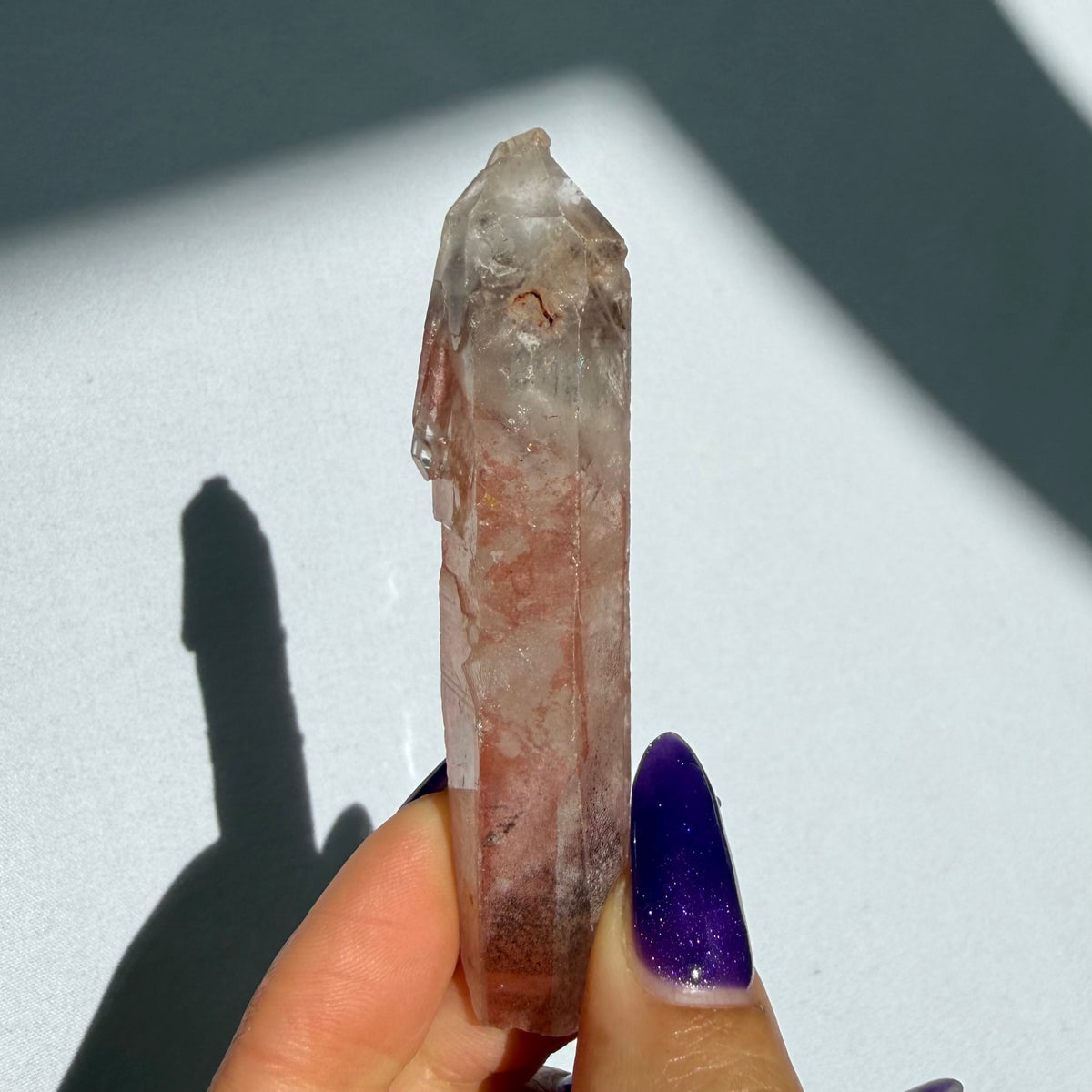 Hematite Phantom Quartz Point