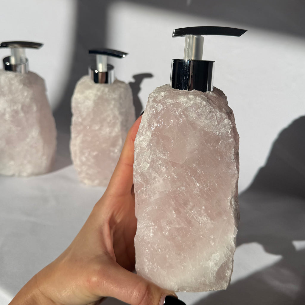 Rose Quartz Soap Dispenser