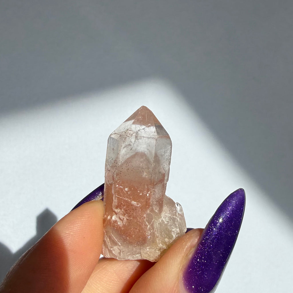 Hematite Phantom Quartz Point