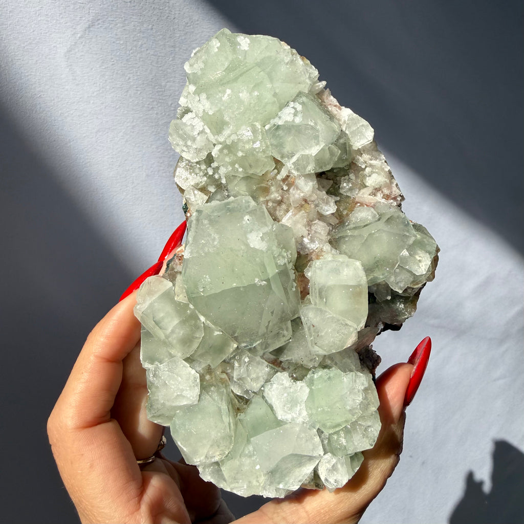 Chalcedony On Green Apophyllite Freeform