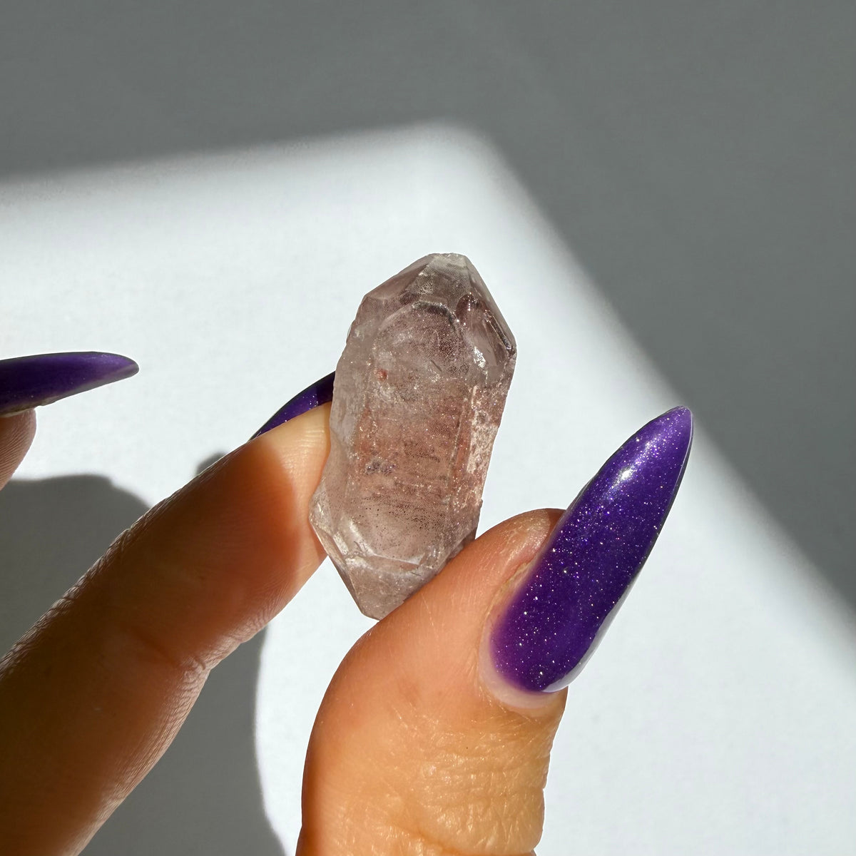 Hematite Phantom Quartz Point