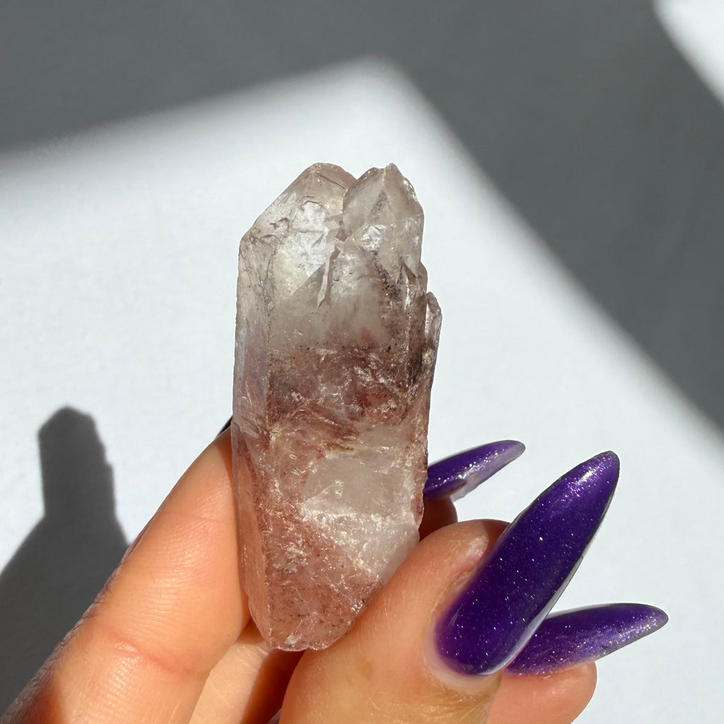 Hematite Phantom Quartz Point