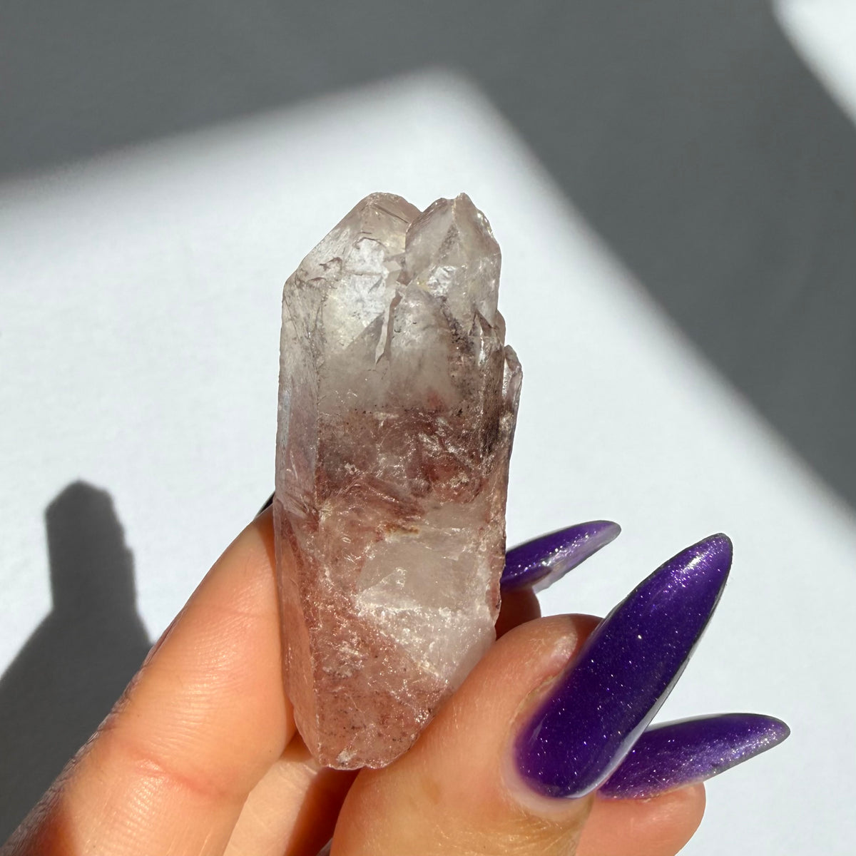 Hematite Phantom Quartz Point
