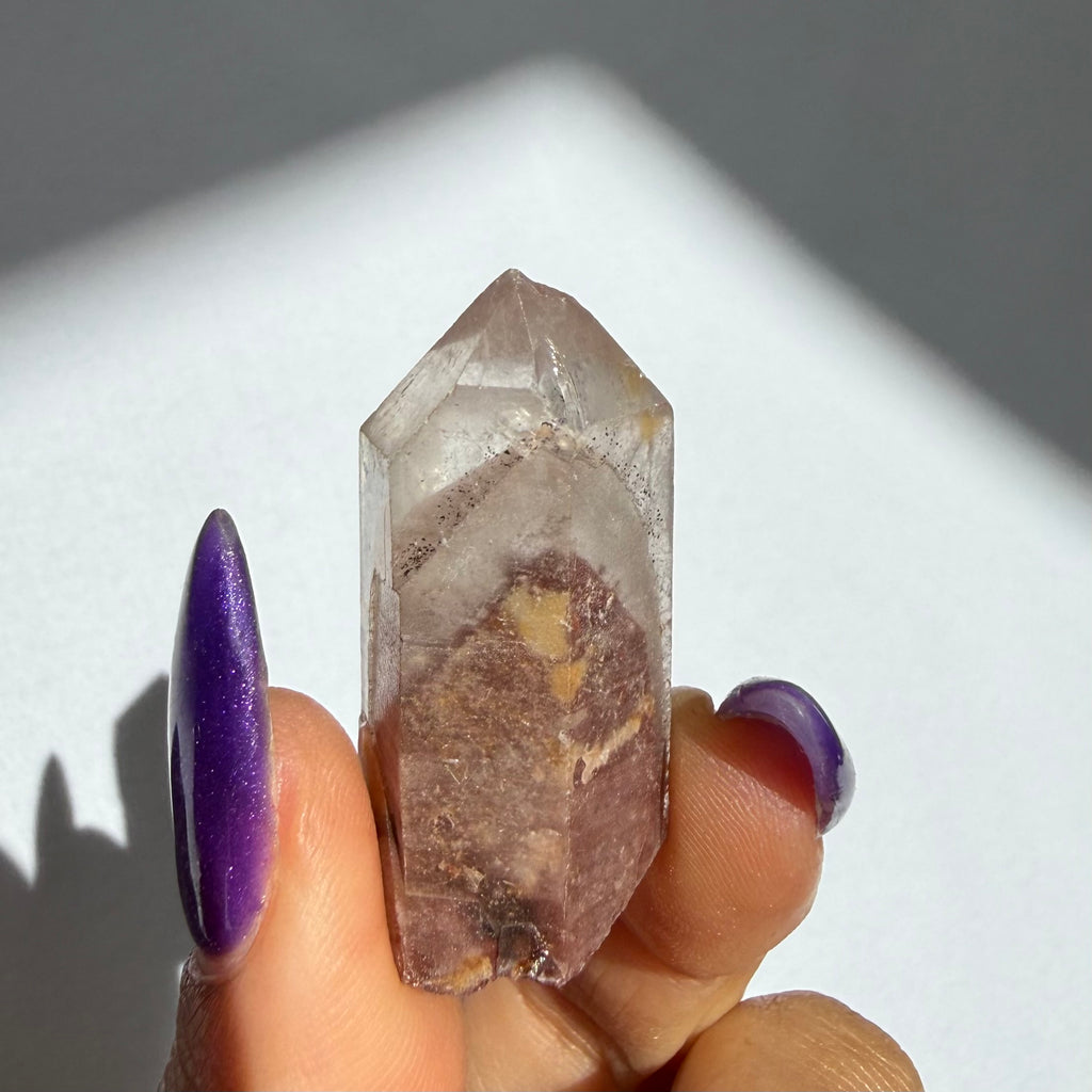 Hematite Phantom Quartz Point
