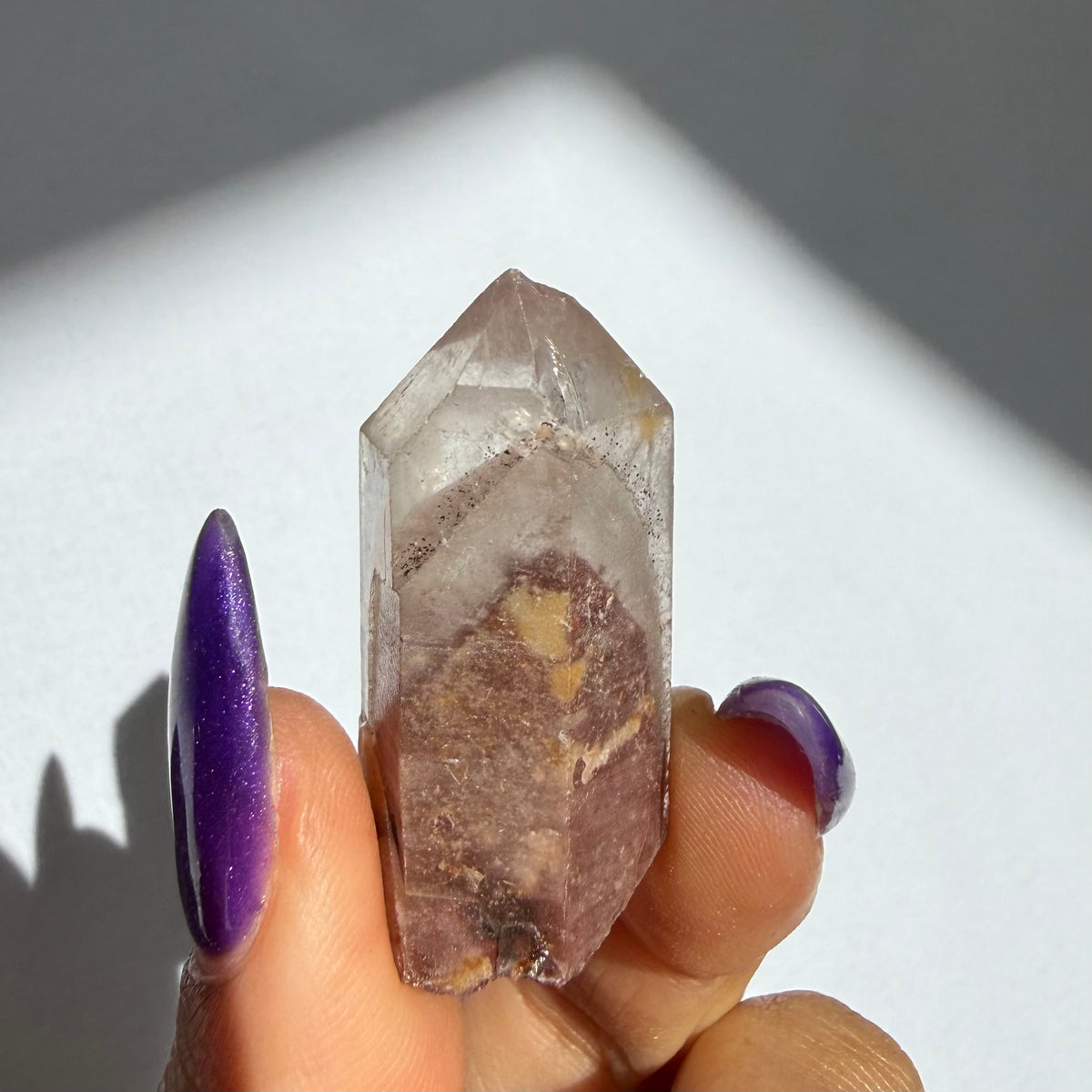 Hematite Phantom Quartz Point