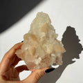 Calcite + Druzy Stilbite On Apophyllite Cluster