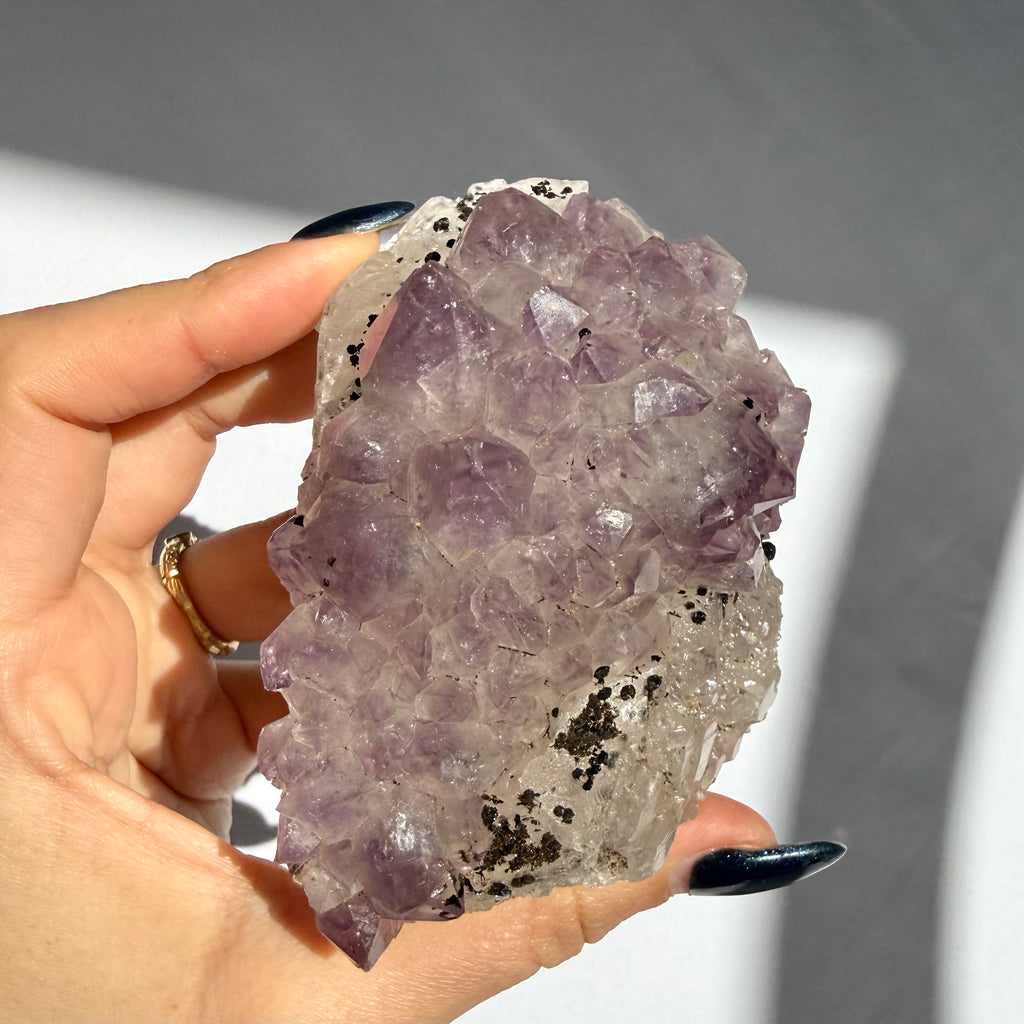 Uruguayan Amethyst & Goethite On Calcite