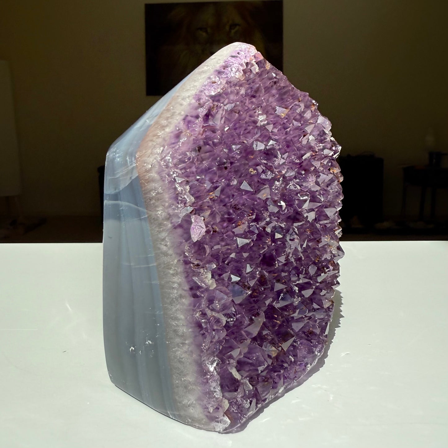 Amethyst, Agate, Cacoxenite Chunky Point