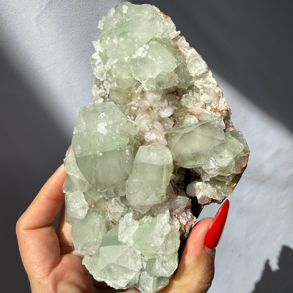 Chalcedony On Green Apophyllite Freeform