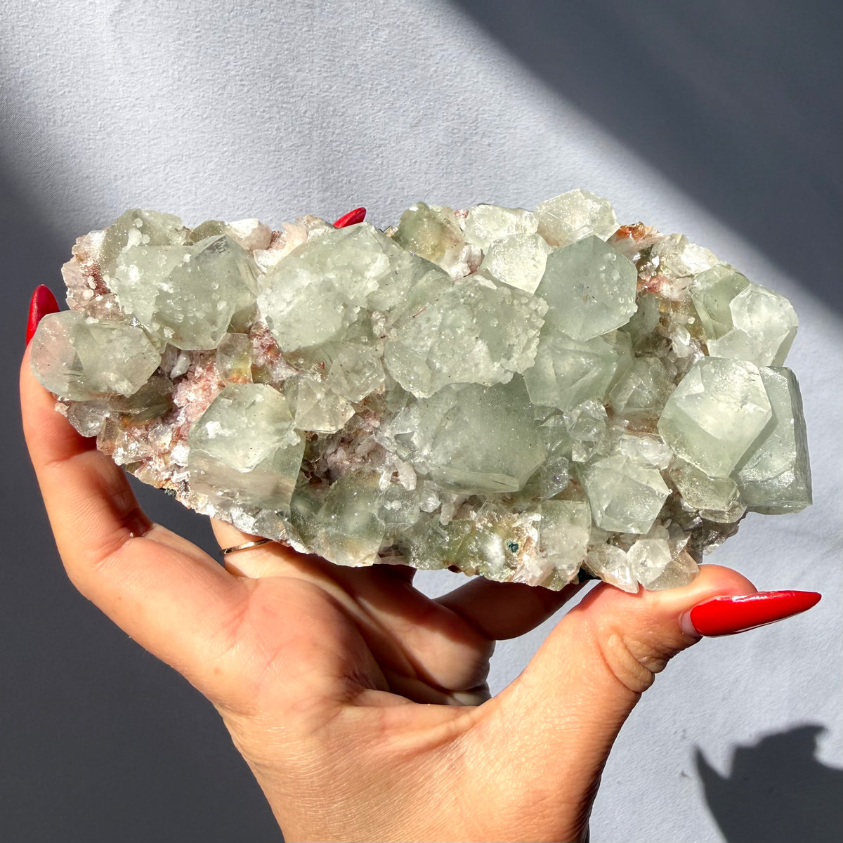 Chalcedony On Green Apophyllite Cluster