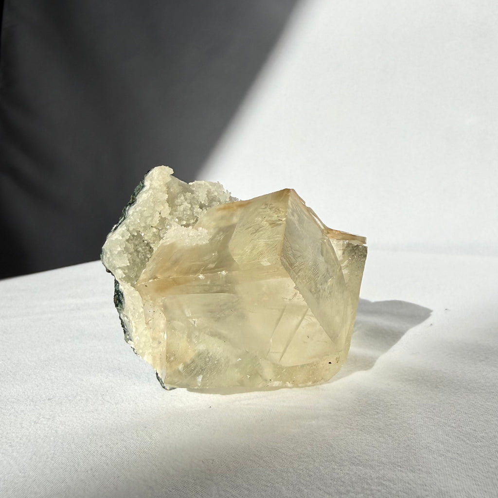Calcite On Chalcedony