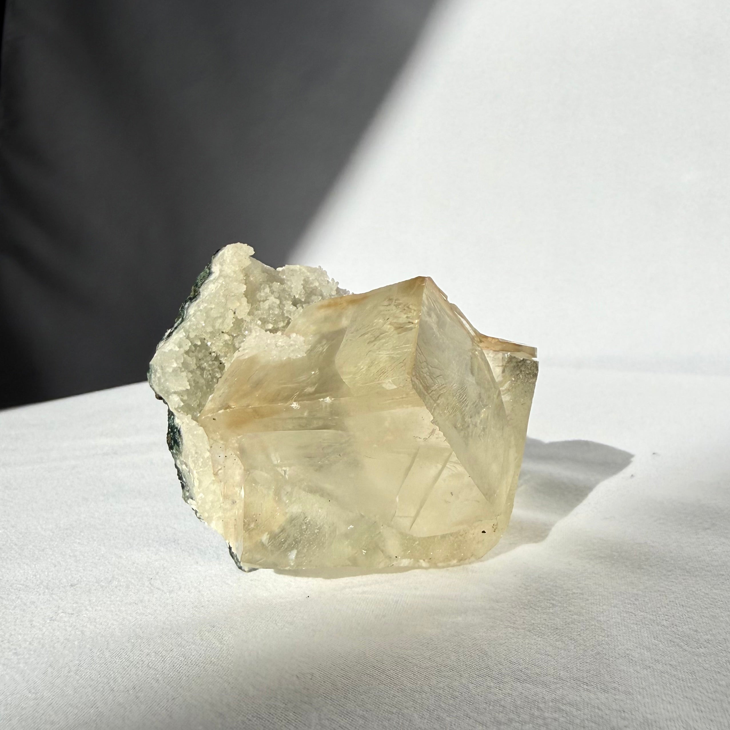 Calcite On Chalcedony