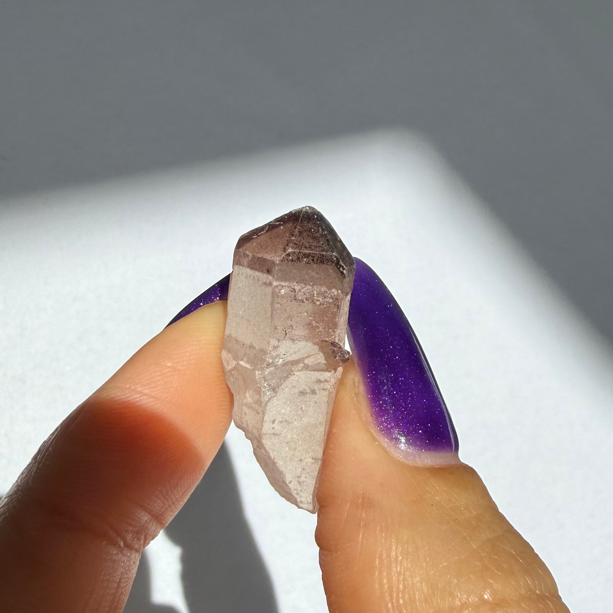Hematite Quartz Point