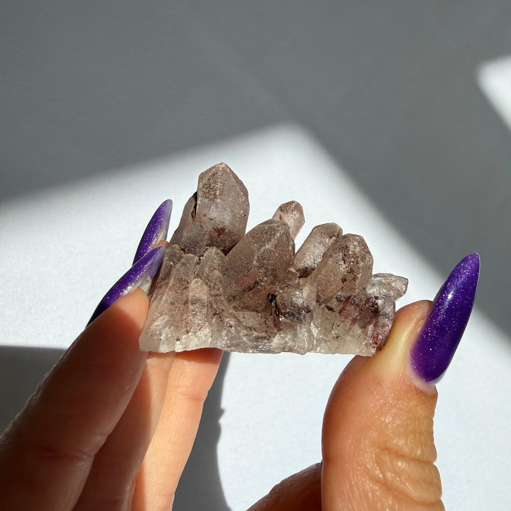 Hematite Quartz Cluster