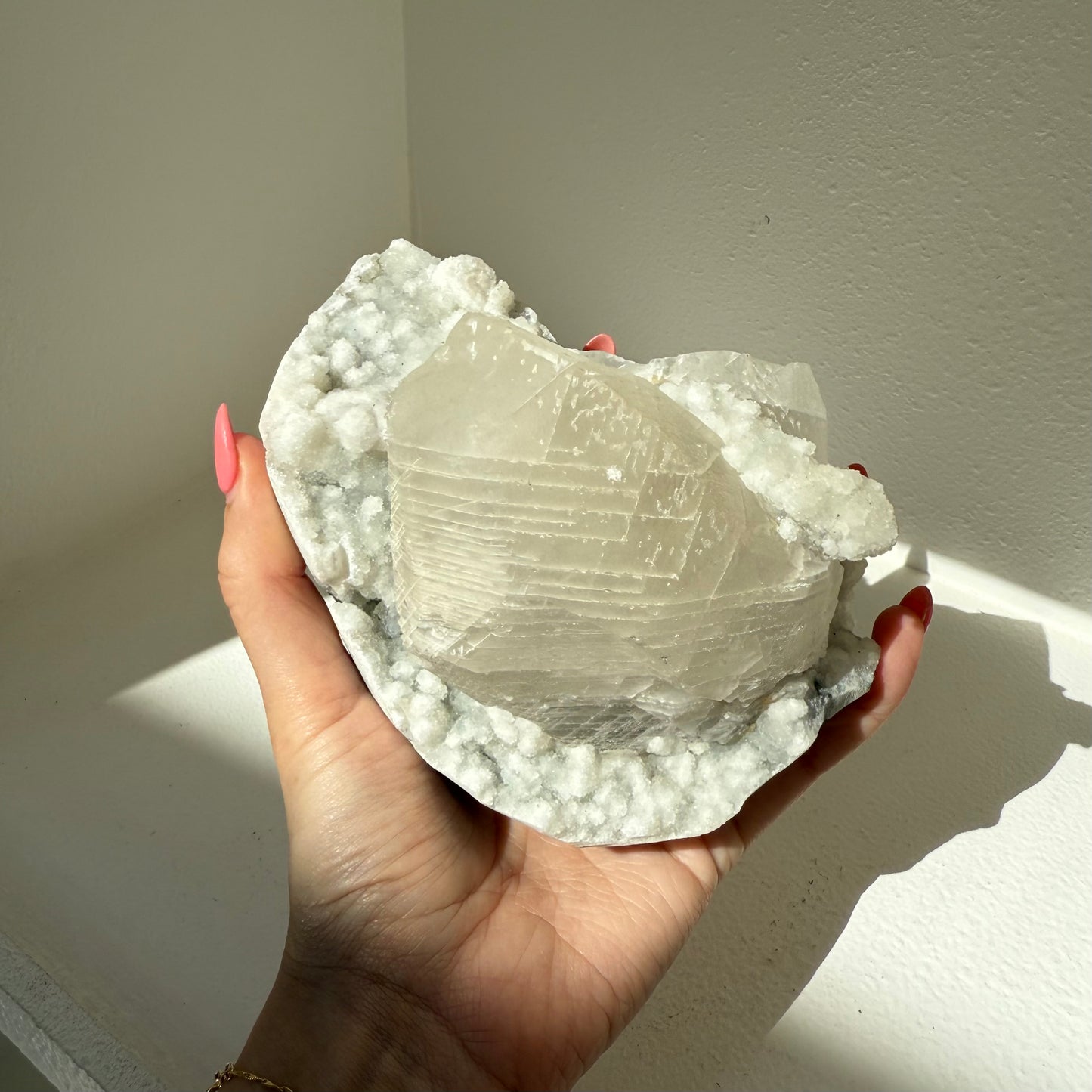 Calcite, White Chalcedony Cluster