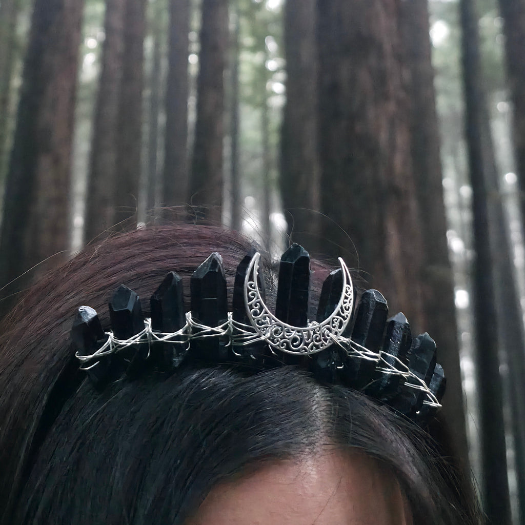 Black Obsidian Crown Headband