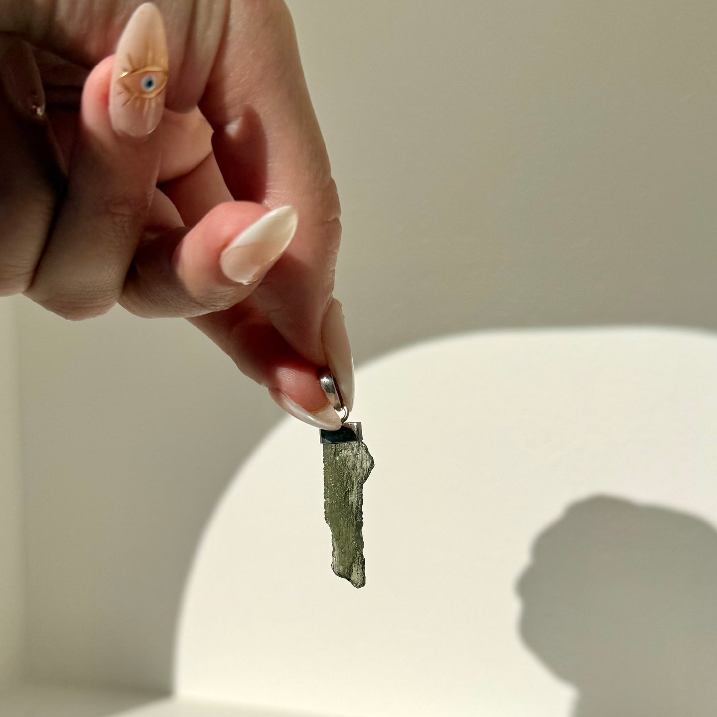 Moldavite Sterling Silver Pendant