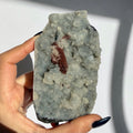 Heulandite & Apophyllite On Blue Chalcedony Freeform