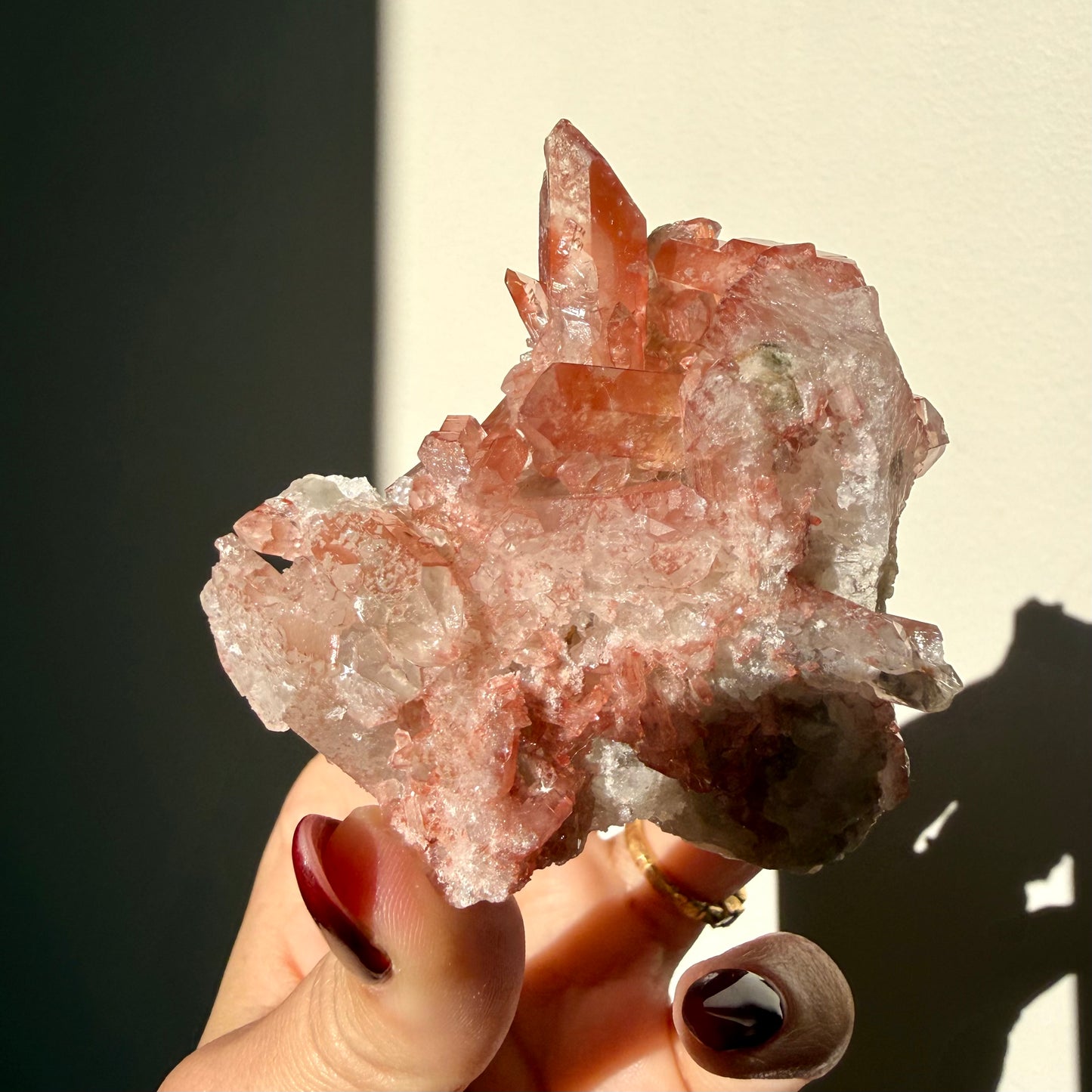 Hematite Quartz Cluster