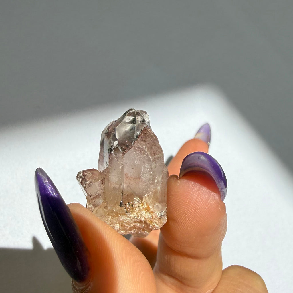 Hematite Phantom Quartz Point