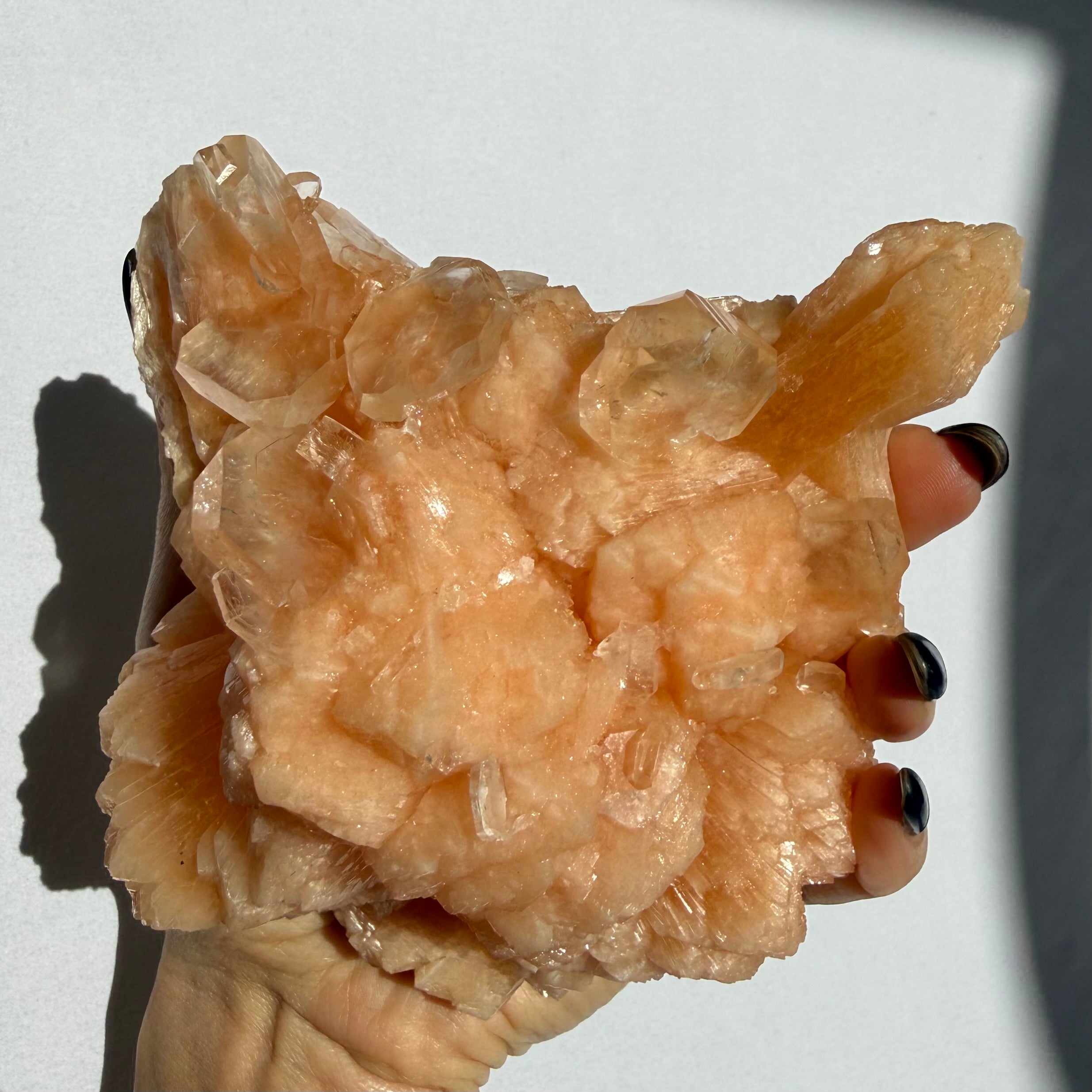 Green Apophyllite On Stilbite Cluster