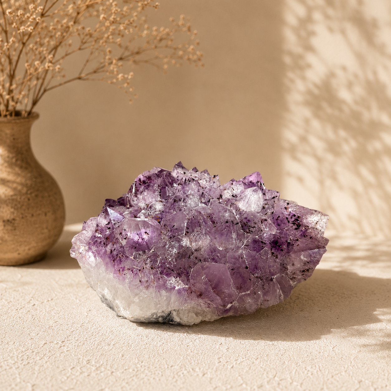 Amethyst & Cacoxenite Pine Cluster
