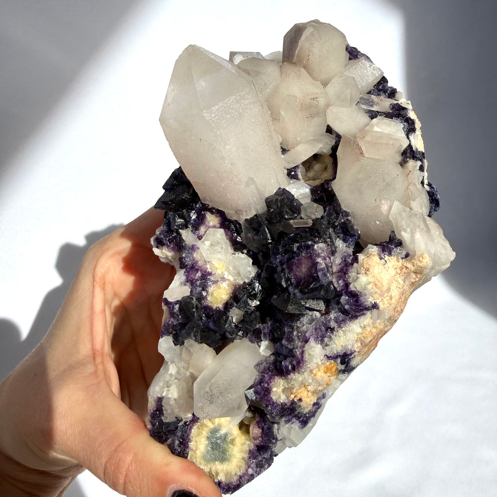 Fluorite On Quartz Freeform