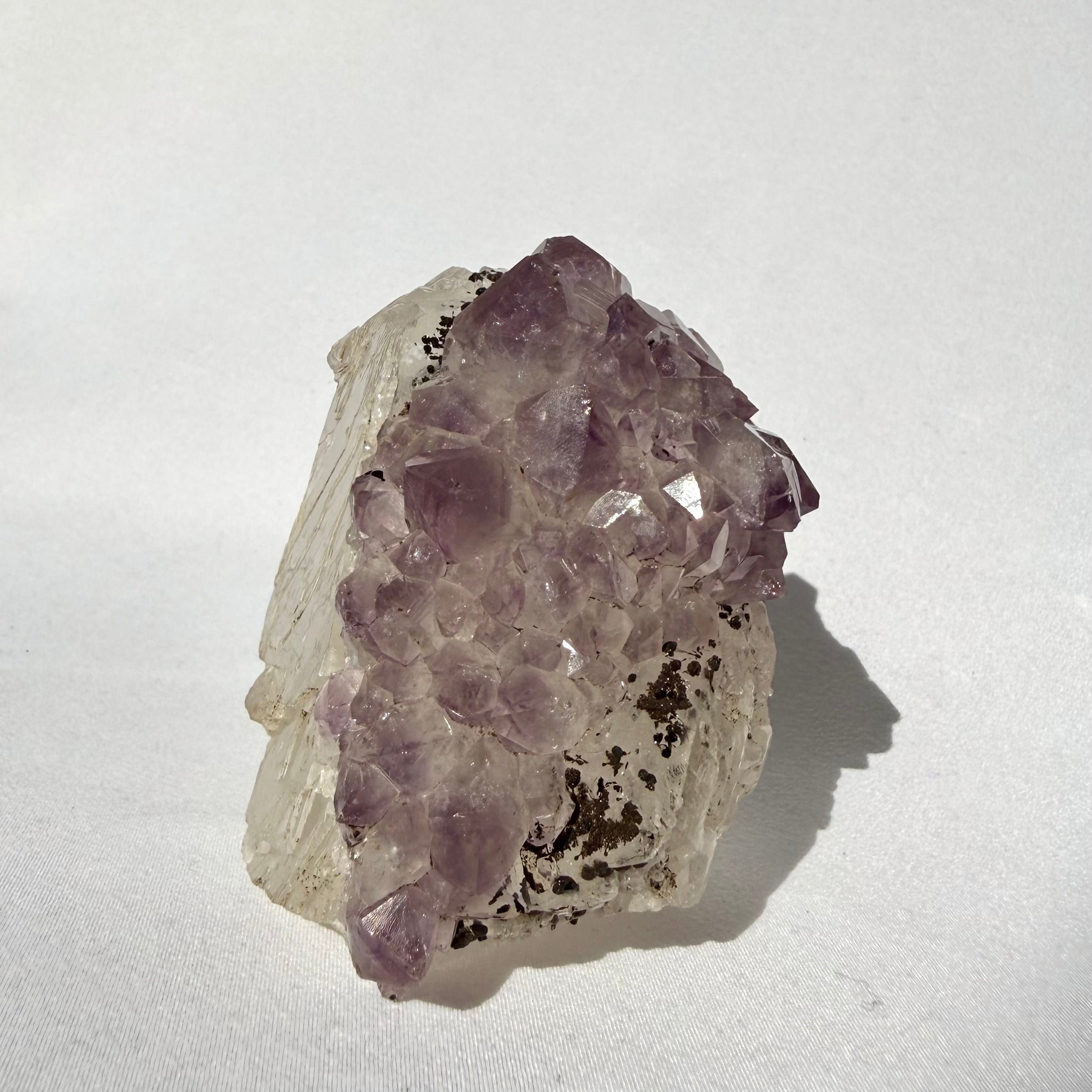 Uruguayan Amethyst & Goethite On Calcite