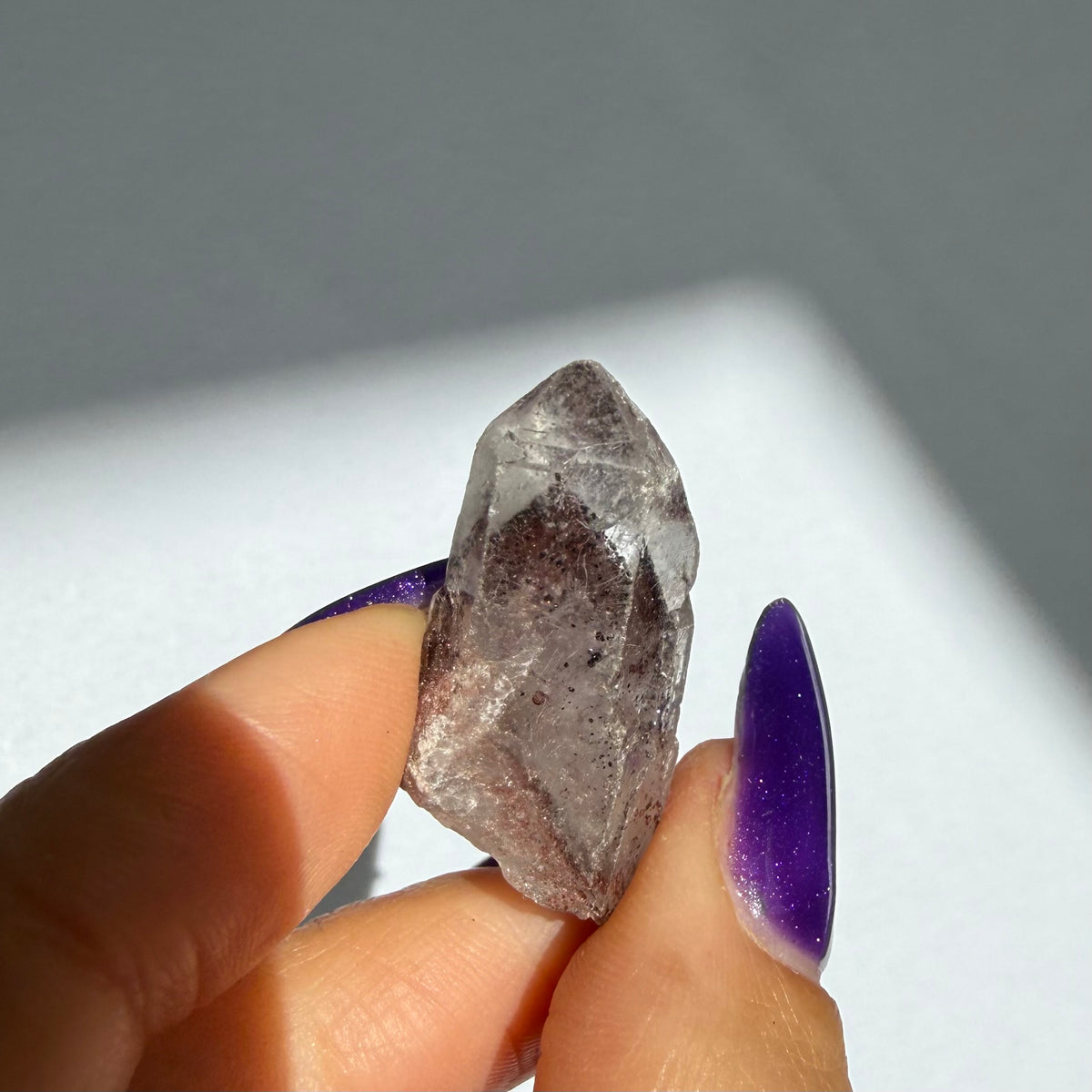 Hematite Phantom Quartz Point