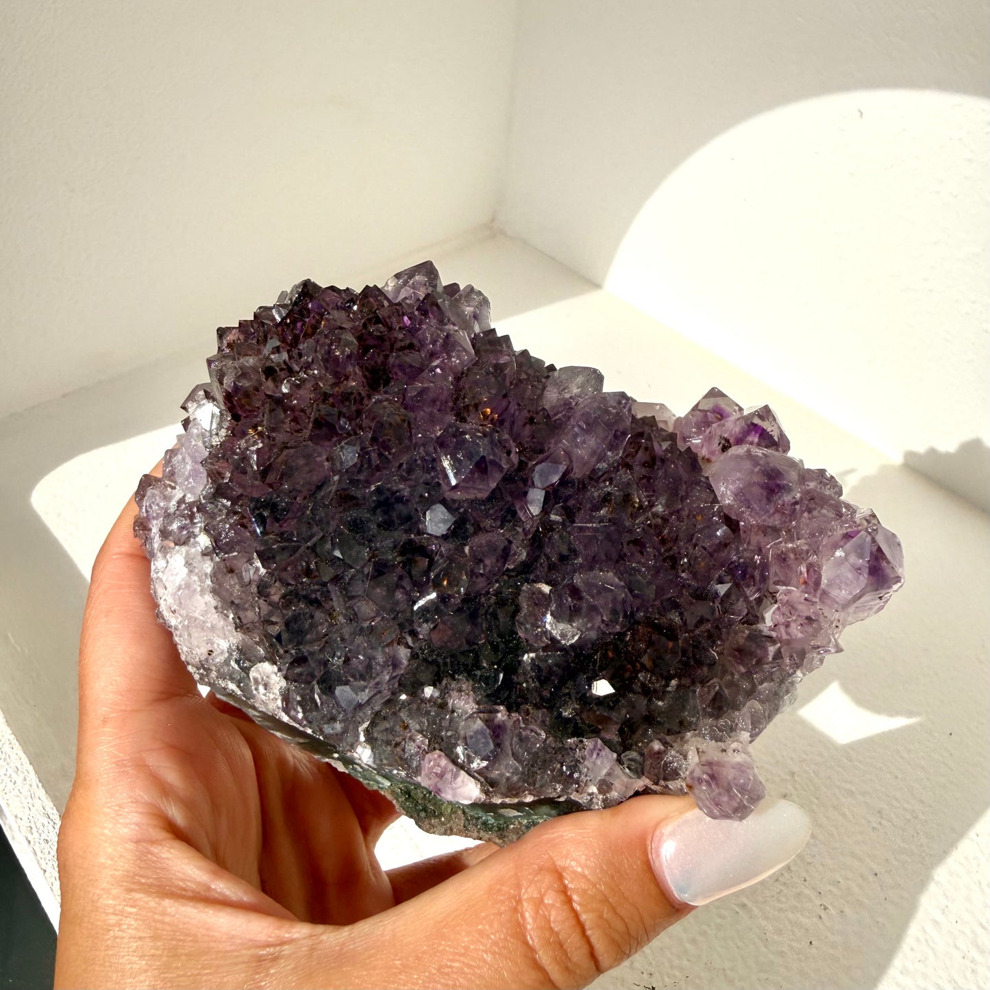 Amethyst & Cacoxenite Cluster